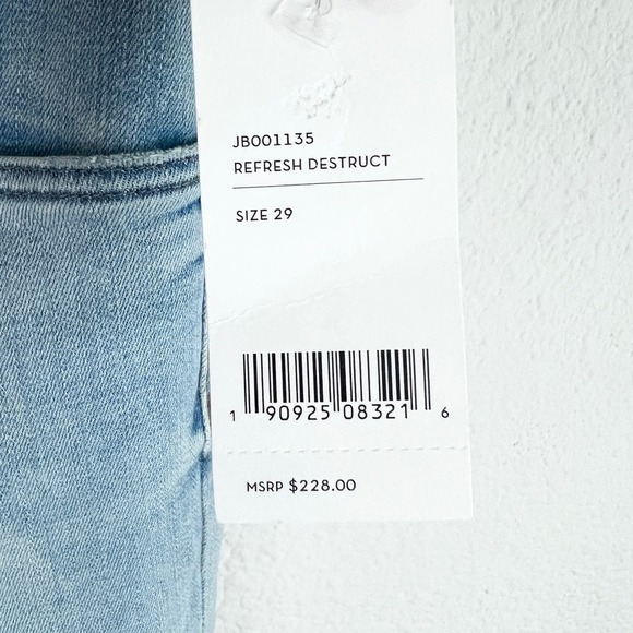 New J Brand Alana Jeans Women's 29 High Rise Crop Light Wash Distressed Skinny - Picture 8 of 8